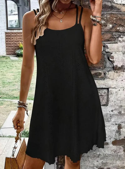 Summer Whimsy Eyelet Mini Dress