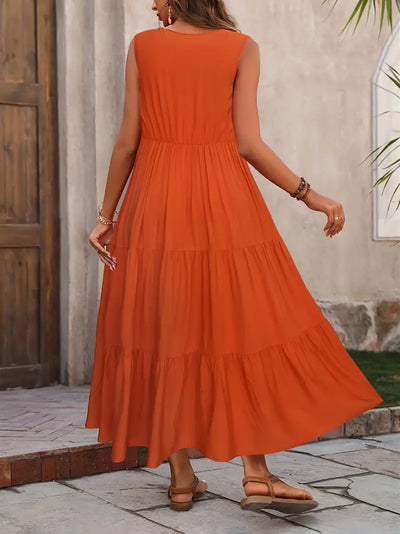 Sunlit Escape Tiered Maxi Dress