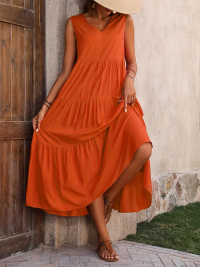 Sunlit Escape Tiered Maxi Dress