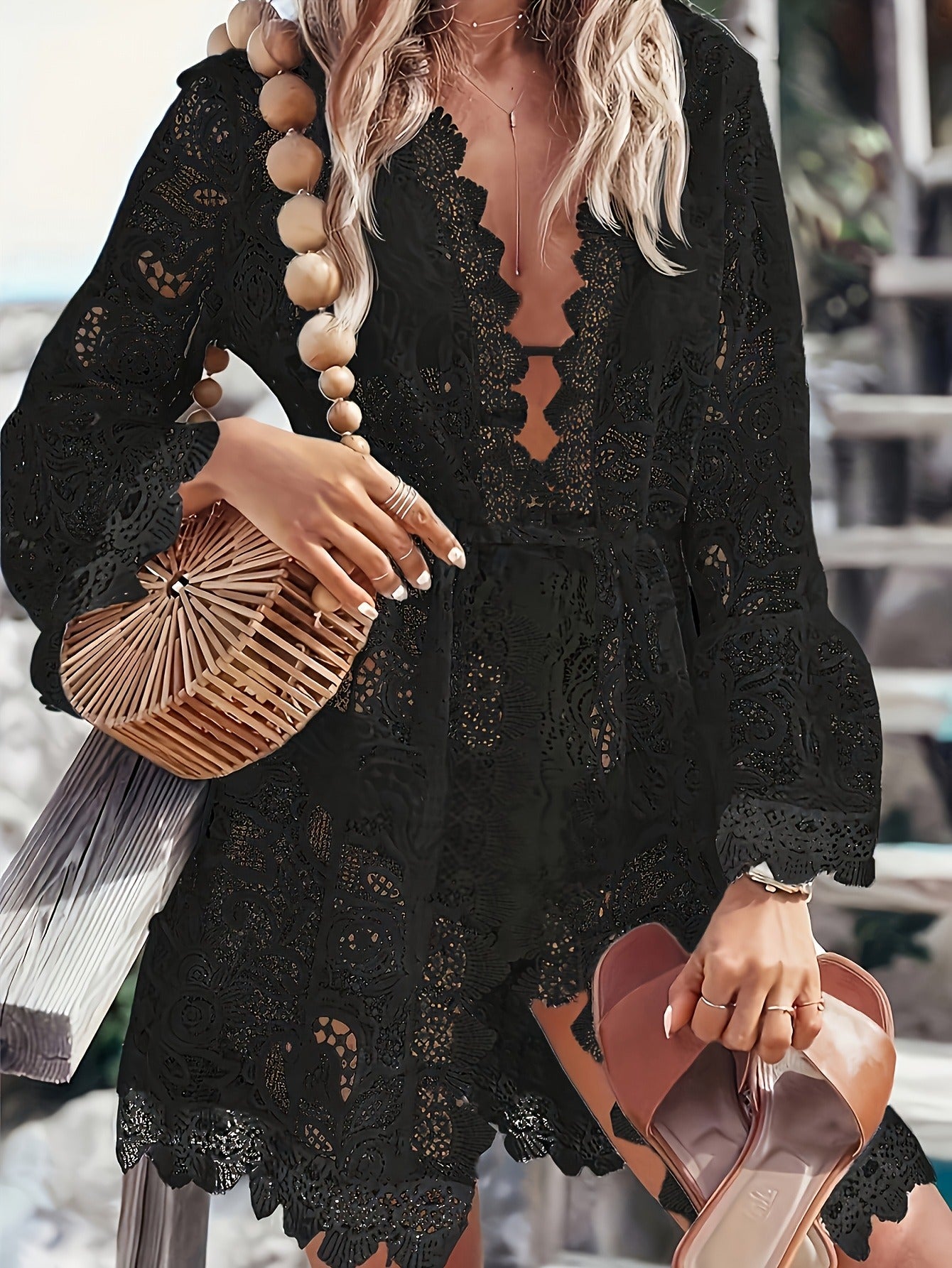 Sunlit Mirage Boho Mini Dress