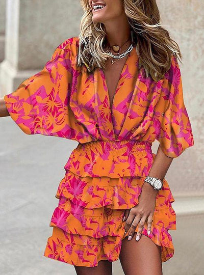 Sunlit Whimsy Twist-Front Mini Dress