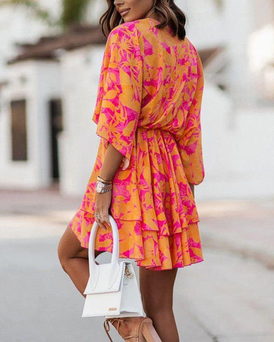 Sunlit Whimsy Twist-Front Mini Dress