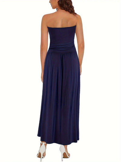 Sunset Strapless Pocketed Maxi Dress