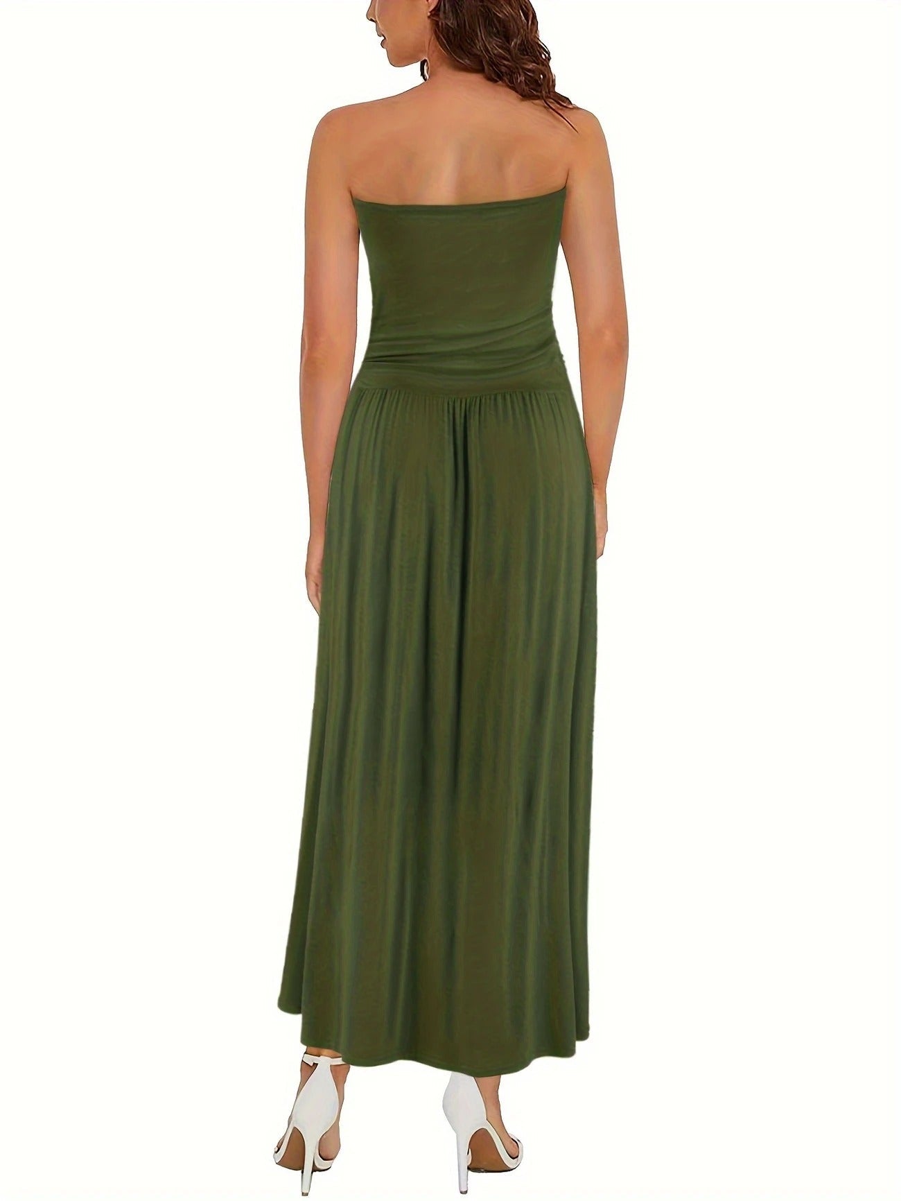 Sunset Strapless Pocketed Maxi Dress