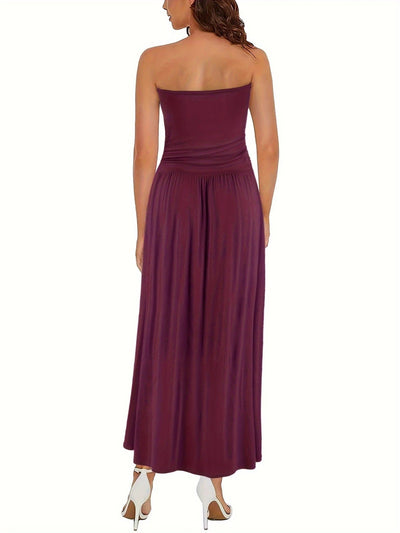 Sunset Strapless Pocketed Maxi Dress