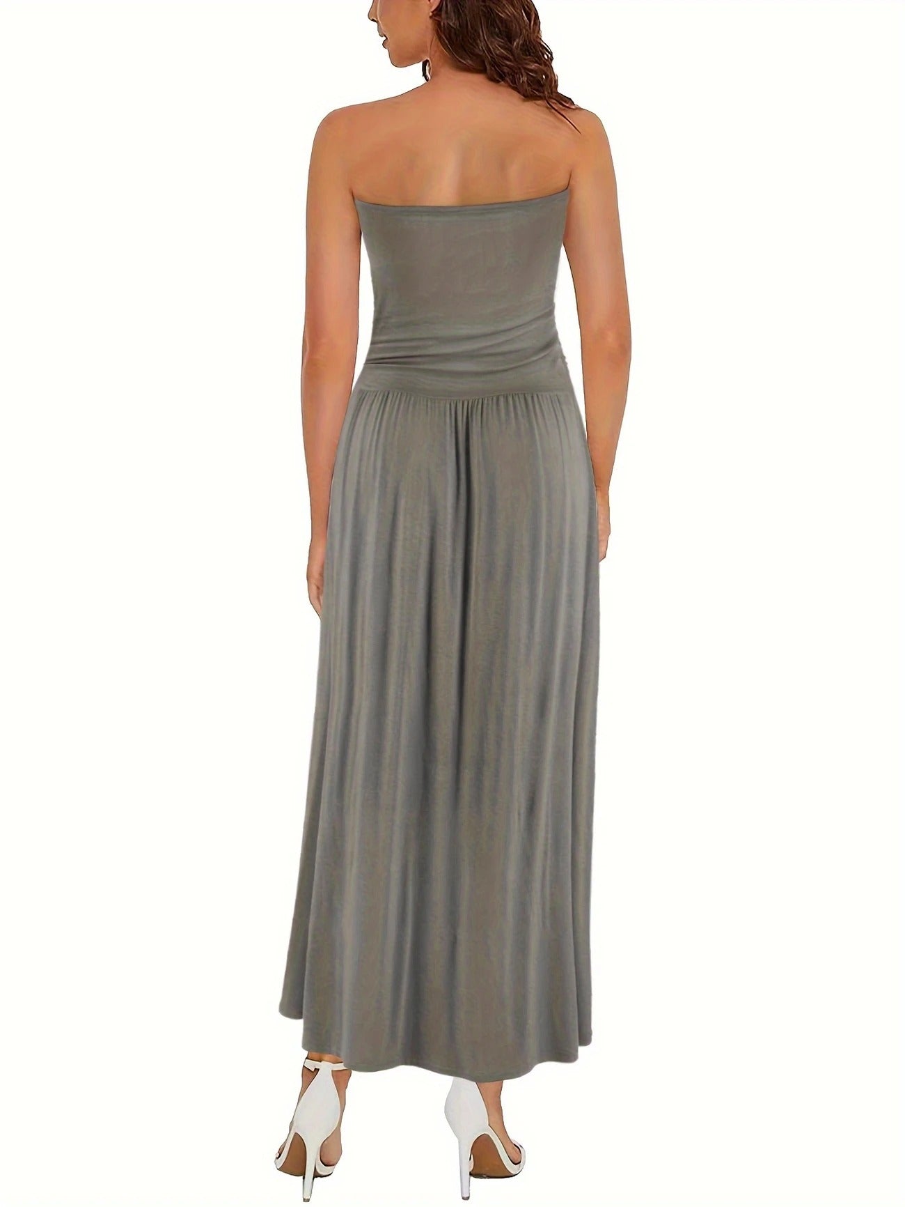 Sunset Strapless Pocketed Maxi Dress