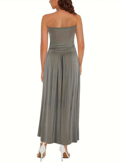 Sunset Strapless Pocketed Maxi Dress