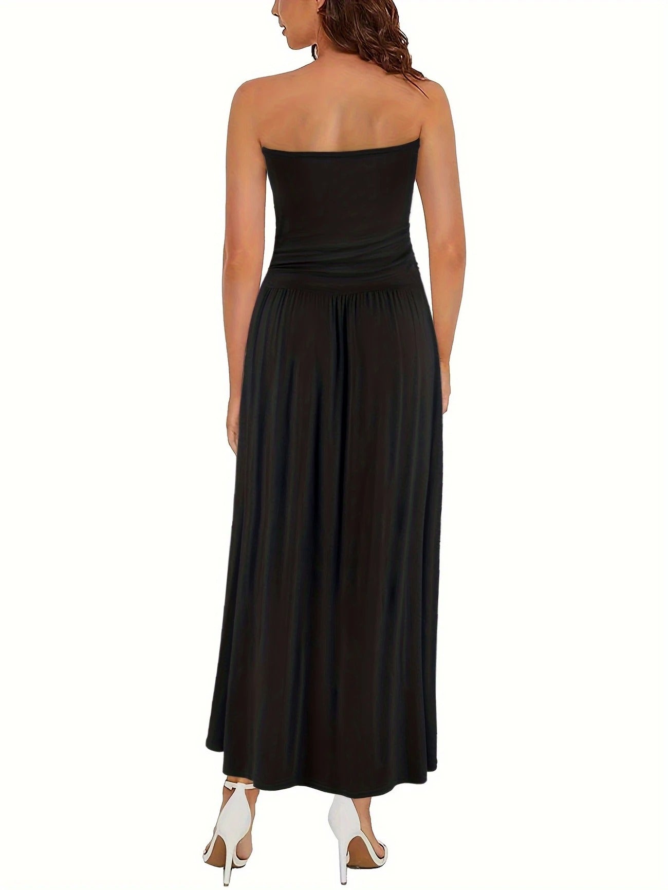 Sunset Strapless Pocketed Maxi Dress