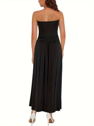 Sunset Strapless Pocketed Maxi Dress