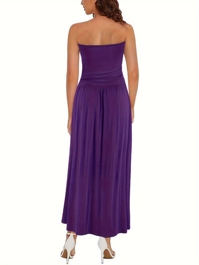 Sunset Strapless Pocketed Maxi Dress