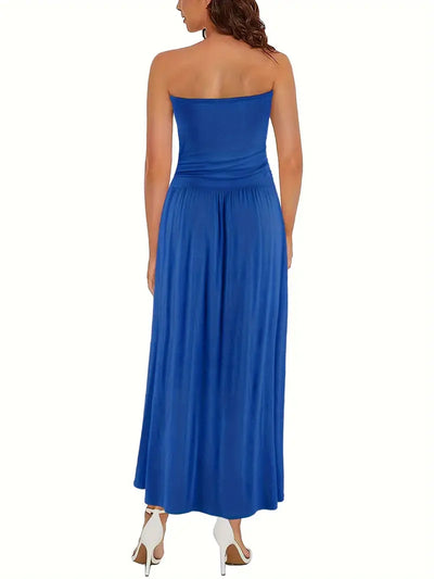 Sunset Muse Ruched-Bodice Maxi Dress