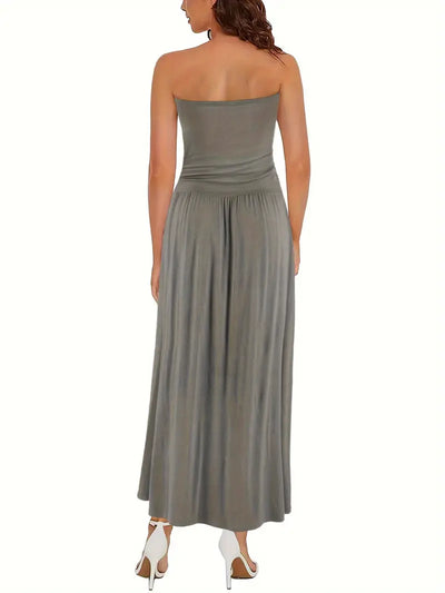 Sunset Muse Ruched-Bodice Maxi Dress