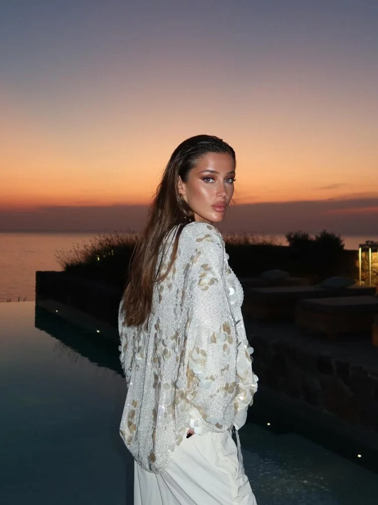 Sunset Sparkle Sequin Kimono