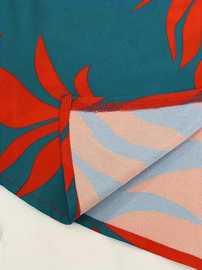 Sunset Whimsy One-Shoulder Maxi Dress