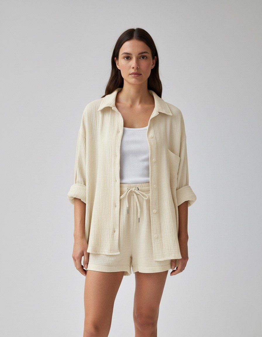 Textured Summer Two-Piece Lounge Set