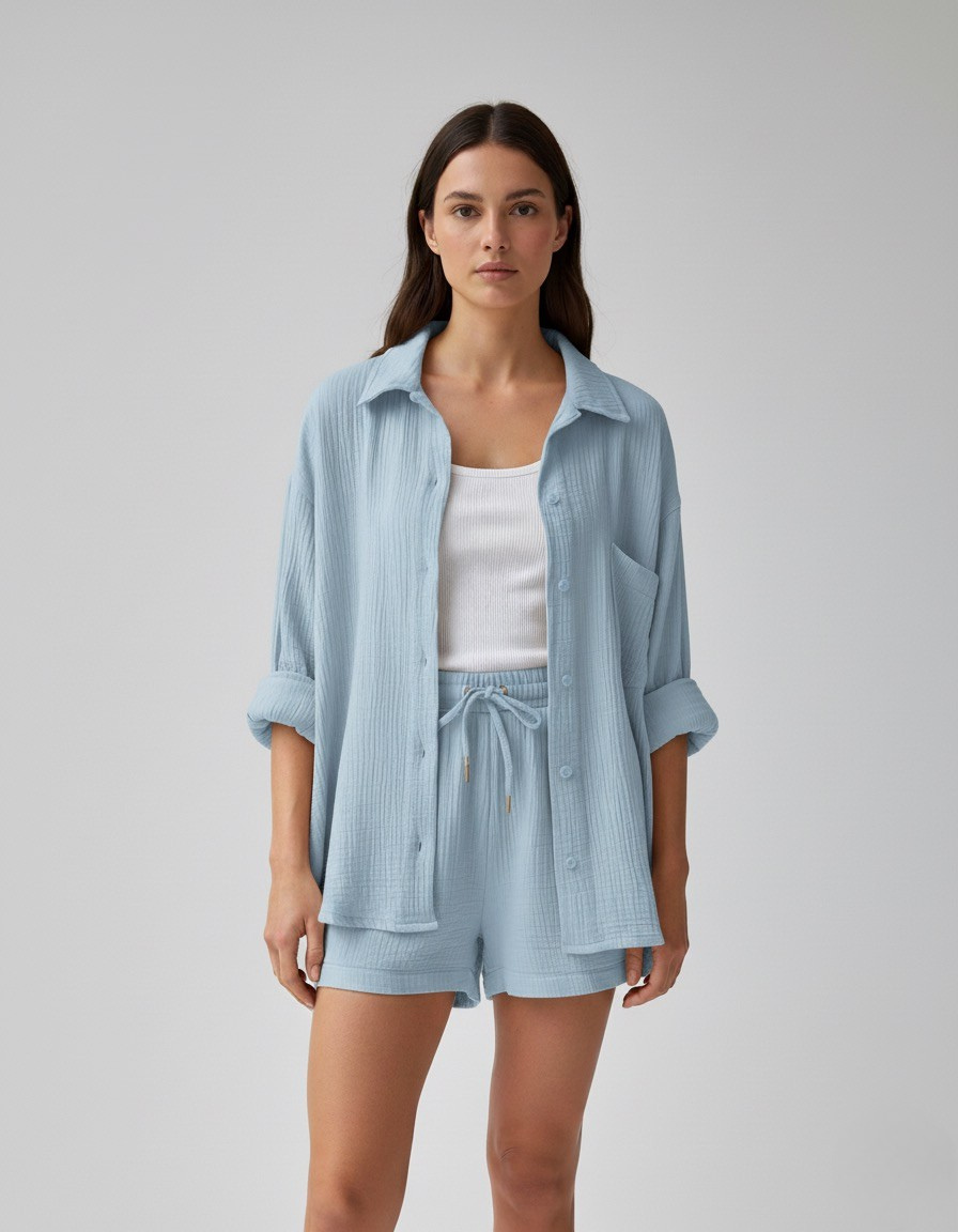 Textured Summer Two-Piece Lounge Set