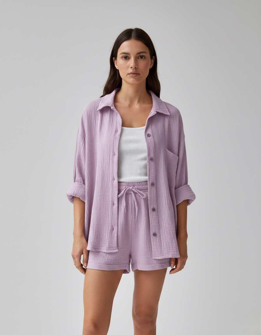 Textured Summer Two-Piece Lounge Set