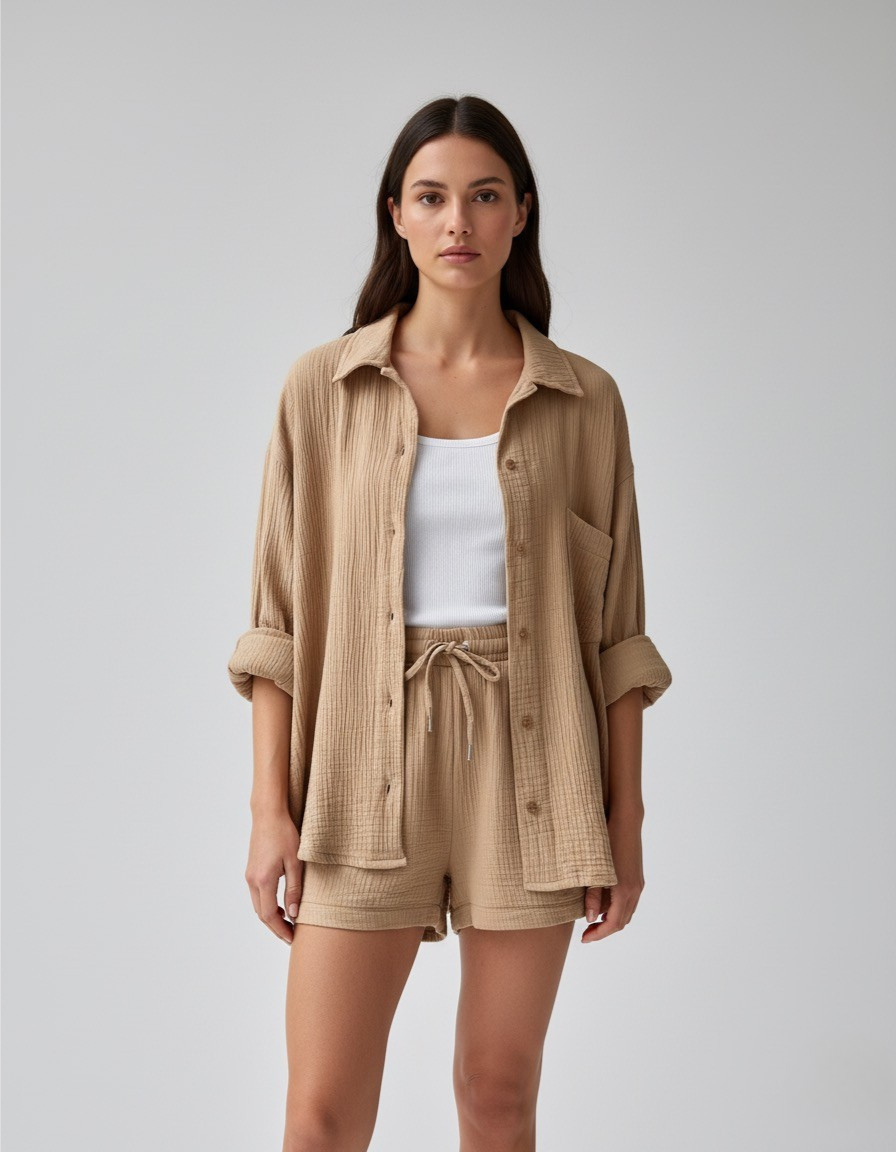 Textured Summer Two-Piece Lounge Set