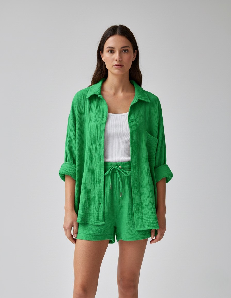 Textured Summer Two-Piece Lounge Set