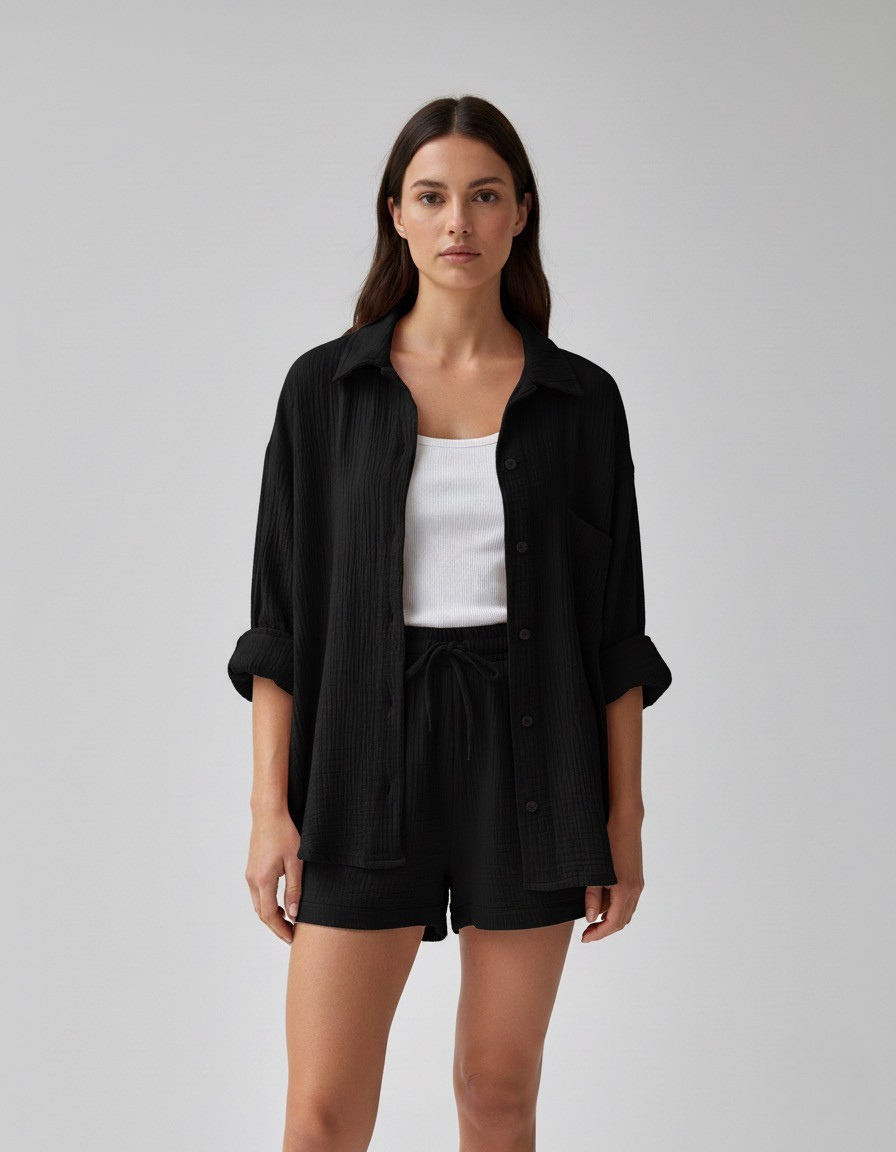 Textured Summer Two-Piece Lounge Set