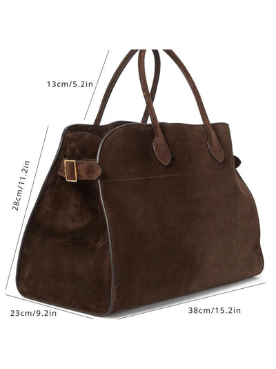 Timeless Elegance Suede Handbag