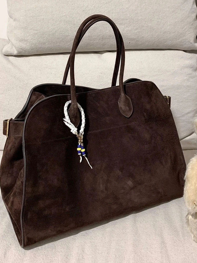 Timeless Elegance Suede Handbag