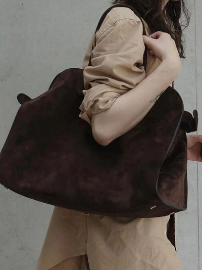 Timeless Elegance Suede Handbag