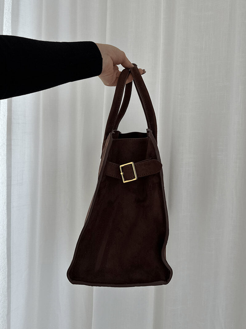Timeless Elegance Suede Handbag