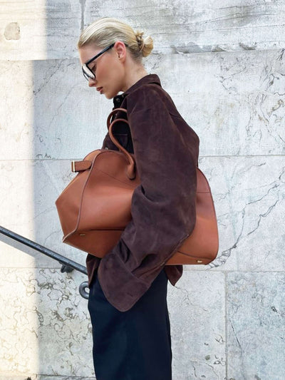 Timeless Elegance Suede Handbag