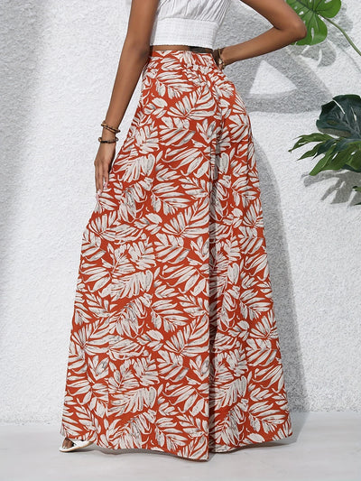 Tropical Muse High-Waist Palazzo Pants
