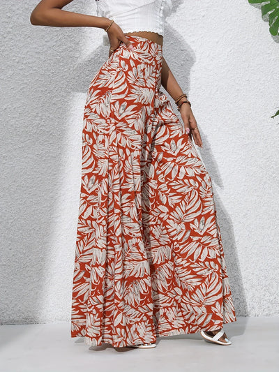 Tropical Muse High-Waist Palazzo Pants