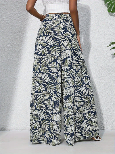 Tropical Muse High-Waist Palazzo Pants