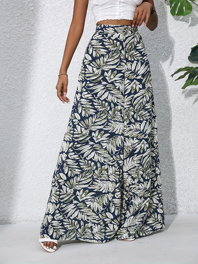 Tropical Muse High-Waist Palazzo Pants