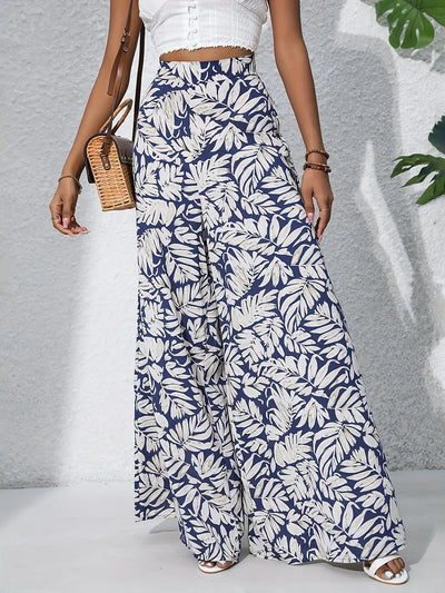 Tropical Muse High-Waist Palazzo Pants
