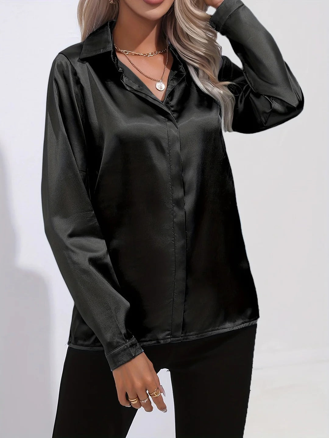 Twilight Shine Draped Blouse