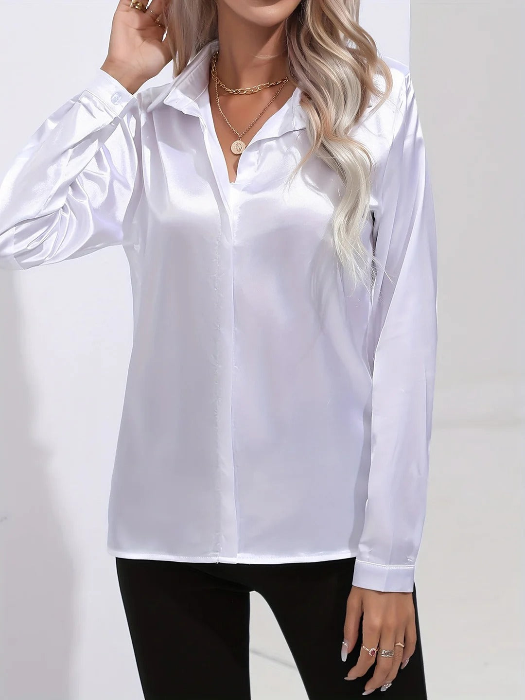 Twilight Shine Draped Blouse