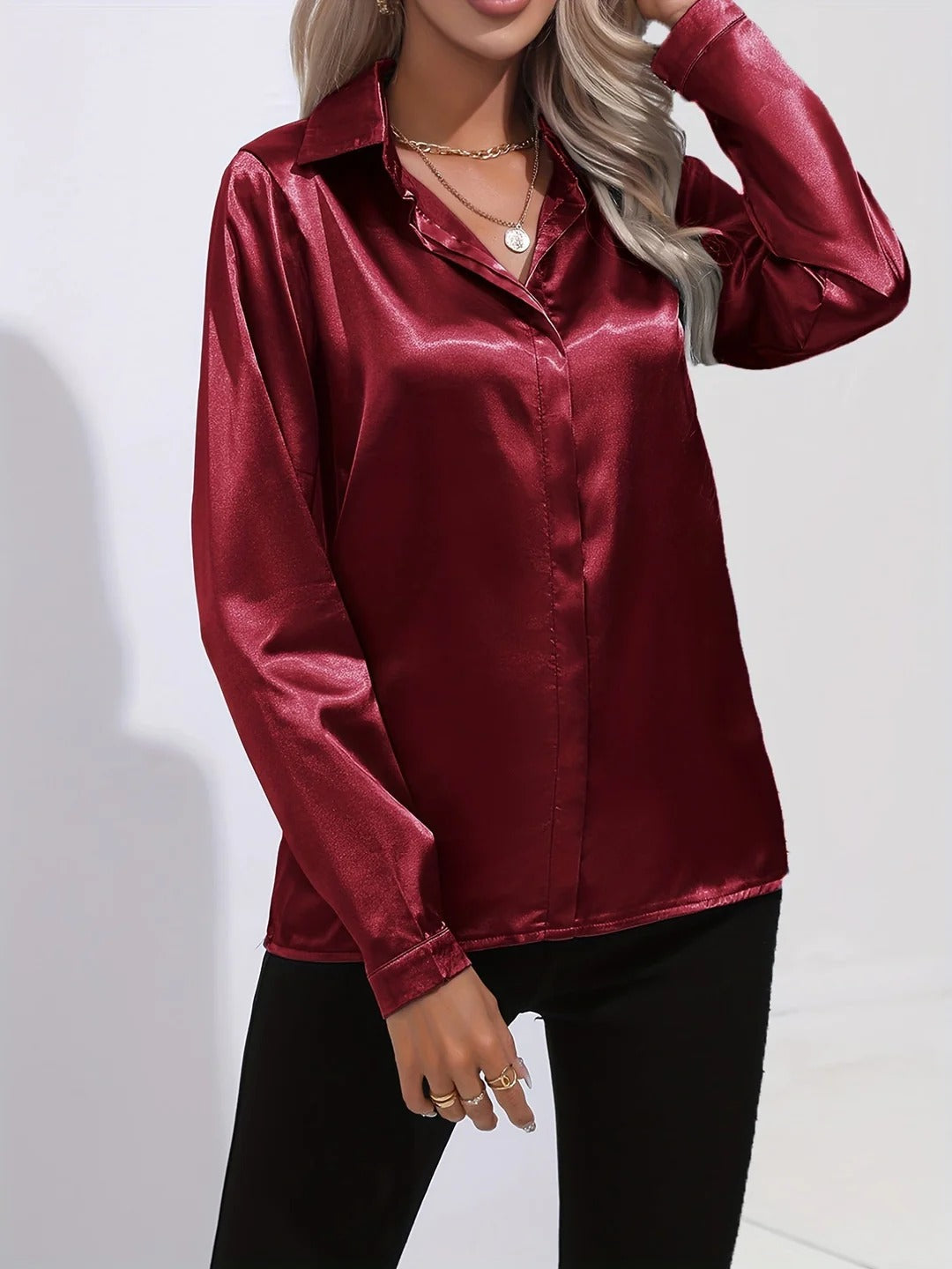 Twilight Shine Draped Blouse