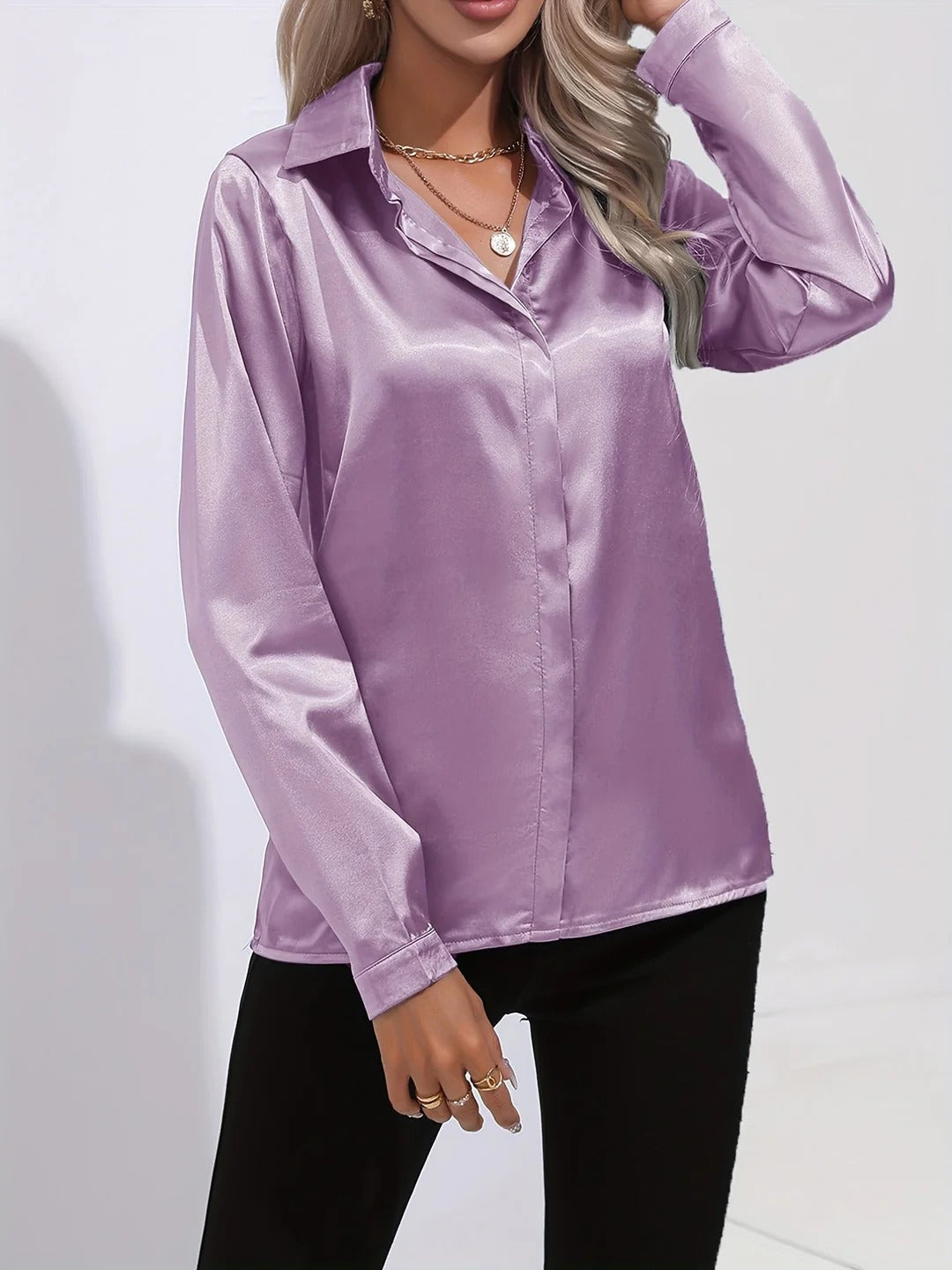Twilight Shine Draped Blouse