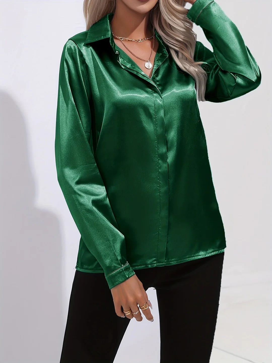 Twilight Shine Draped Blouse