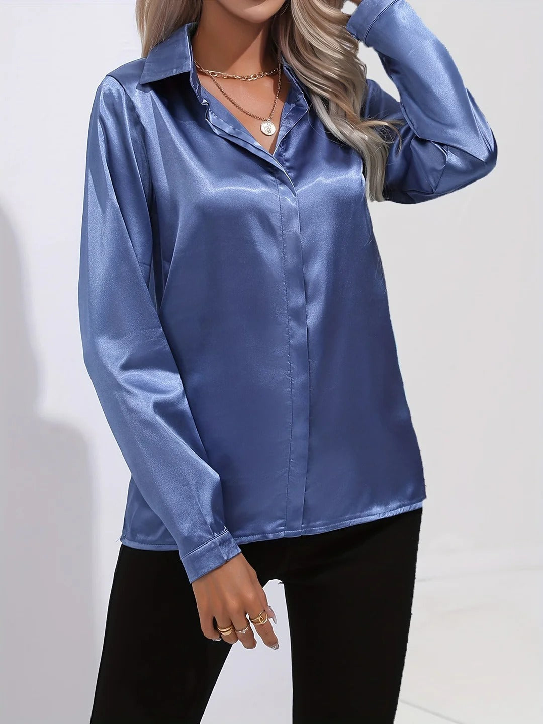 Twilight Shine Draped Blouse
