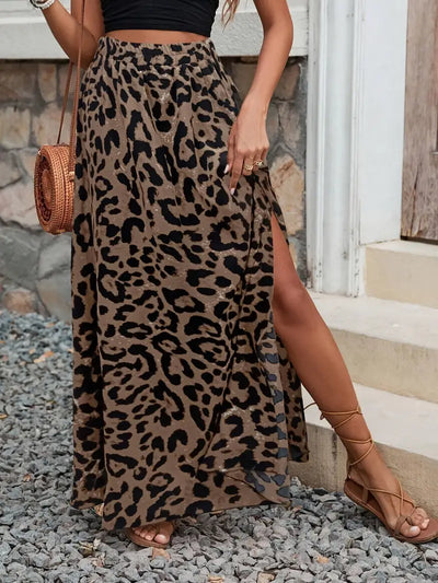 Untamed Allure Side-Slit Maxi Skirt