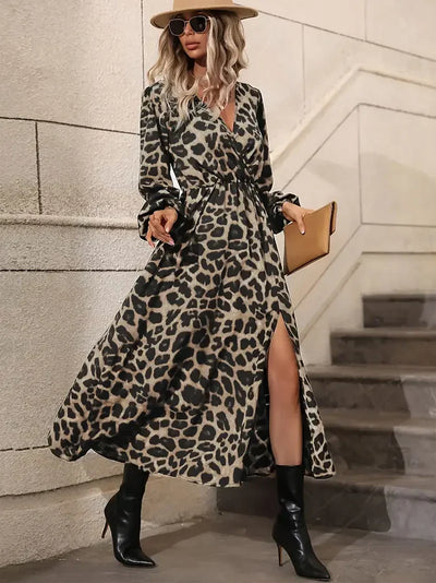 Untamed Allure Wrap Midi Dress