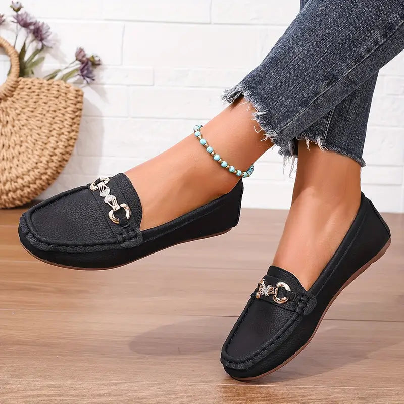 Urban Chic Chain-Accent Loafers