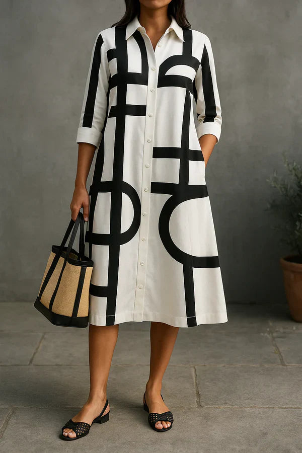 Urban Allure Graphic Shirt Dress
