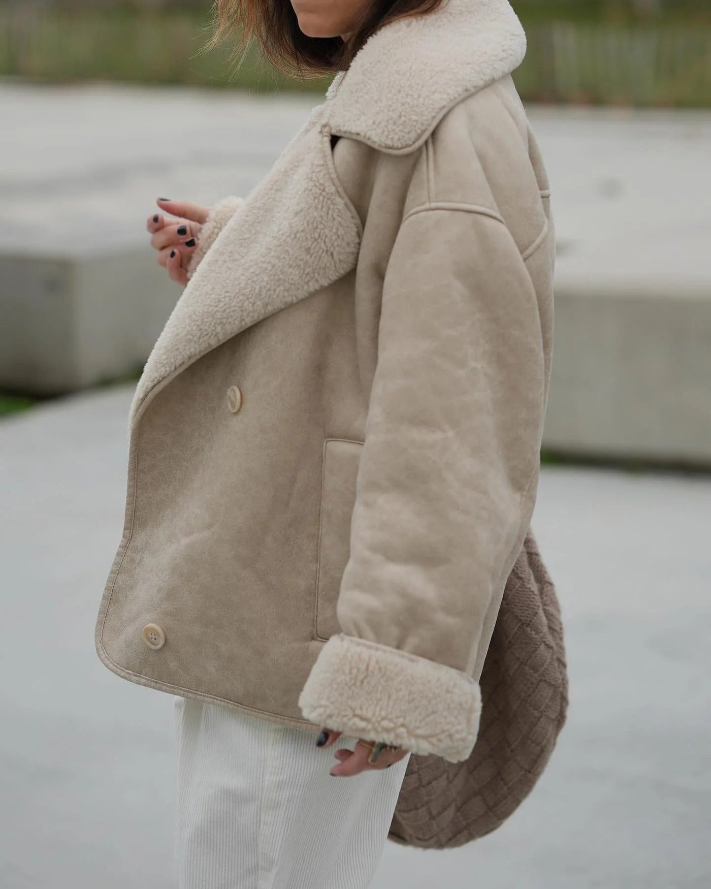 Urban Allure Oversized Shearling Coat
