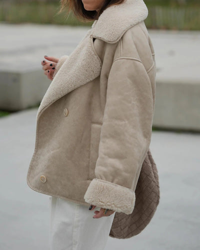 Urban Allure Oversized Shearling Coat