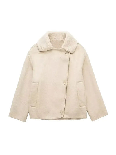 Urban Allure Oversized Shearling Coat