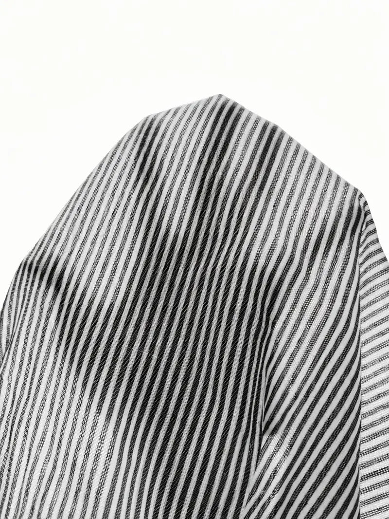 Urban Allure Pinstripe Button Mini Dress