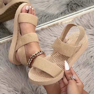 Urban Ease Double-Strap Platform Sandals