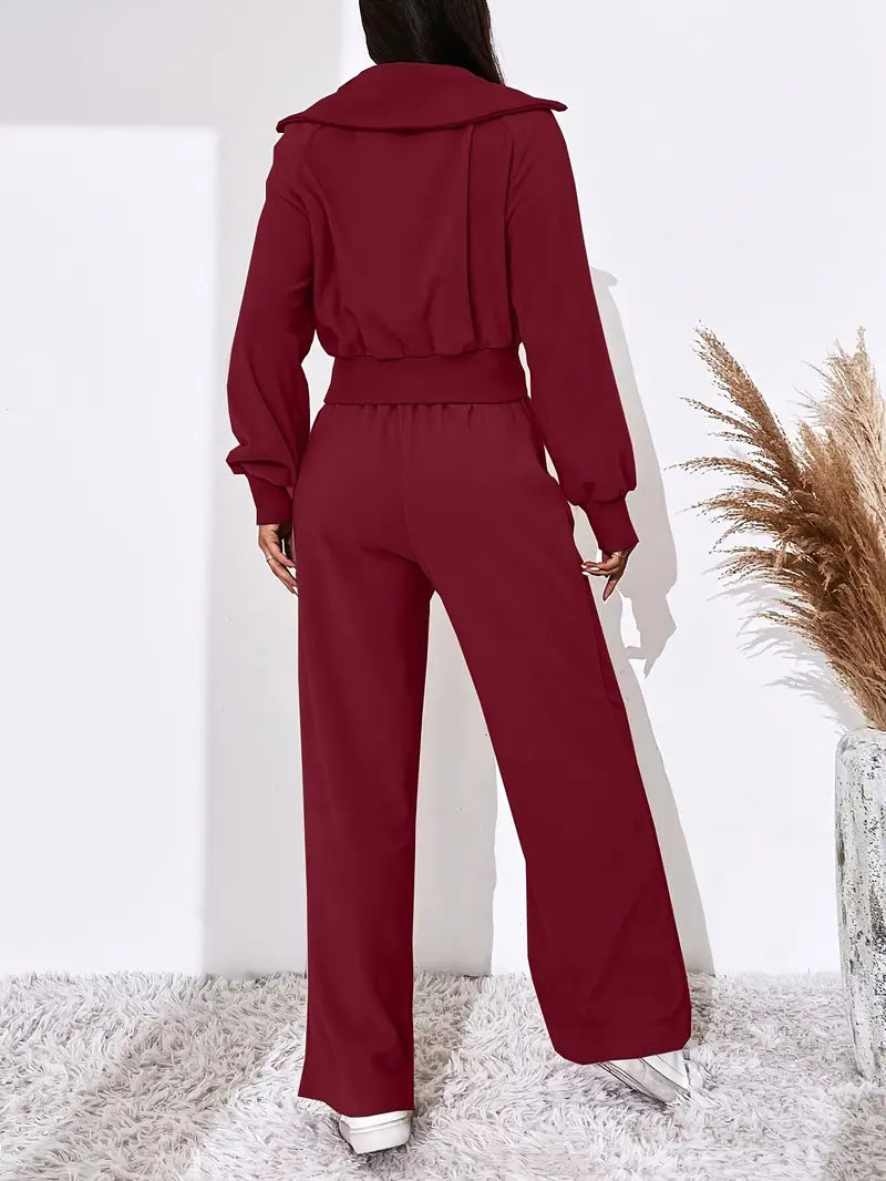 Urban Ease Zip-Collar Lounge Set